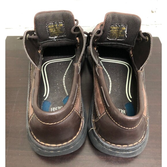 NUNN BUSH SZ BROWN GENUINE LEATHER LACE UP  MEN BOAT SHOES SIZE US 12M
